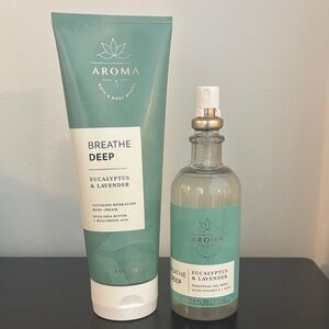 bath&body works Aroma Eucalyptus & Lavender Set Body Cream with Oil Mist